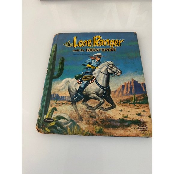 The Lone Ranger and the Ghost Horse Whitman Tell-a-Tale Book 1955 Large Print - Picture 1 of 16